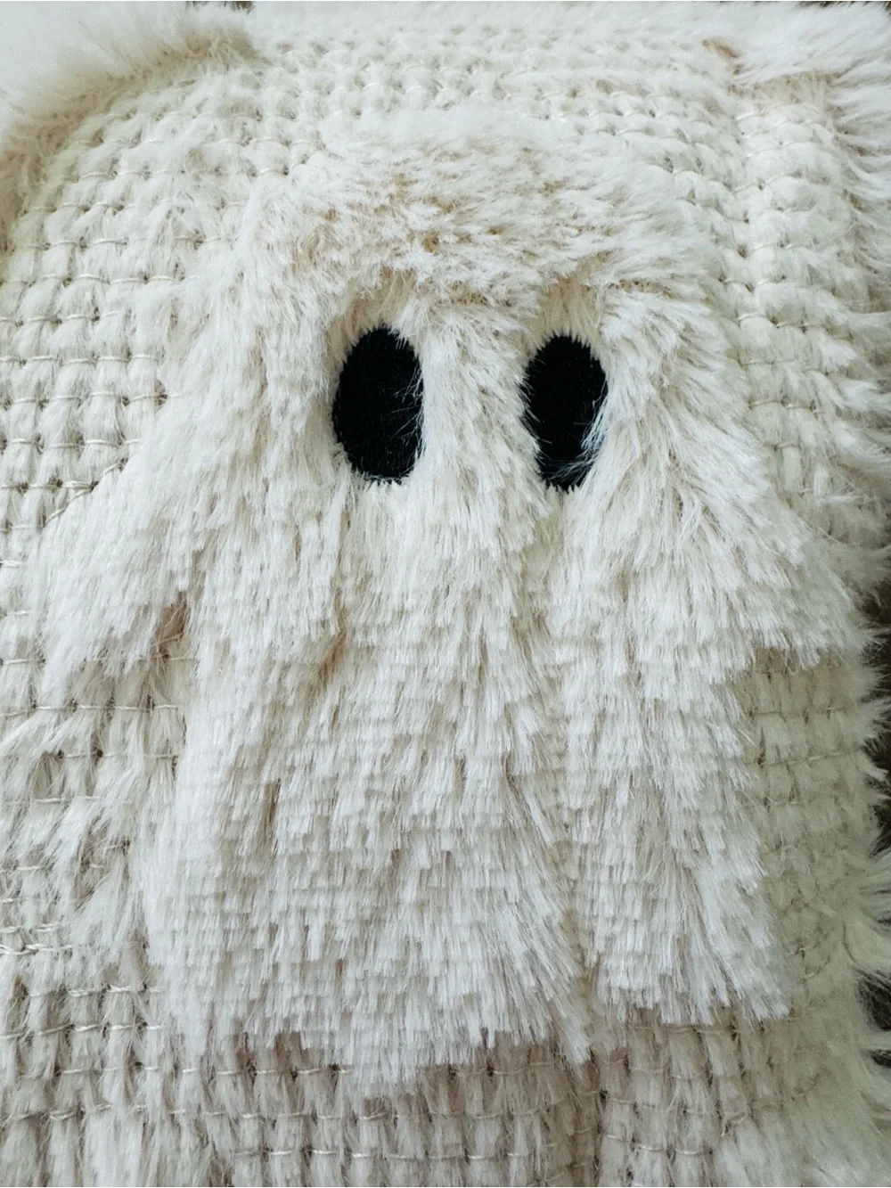 Costco Faux Fur Ghost Embroidered Halloween Fall Throw Blanket New Viral